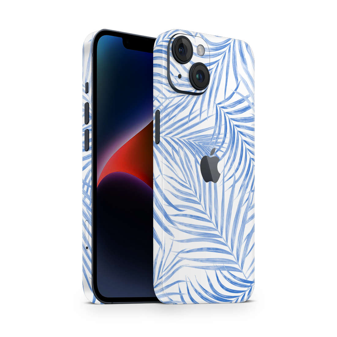 iPhone 12 Mini Skin Blue Leaf