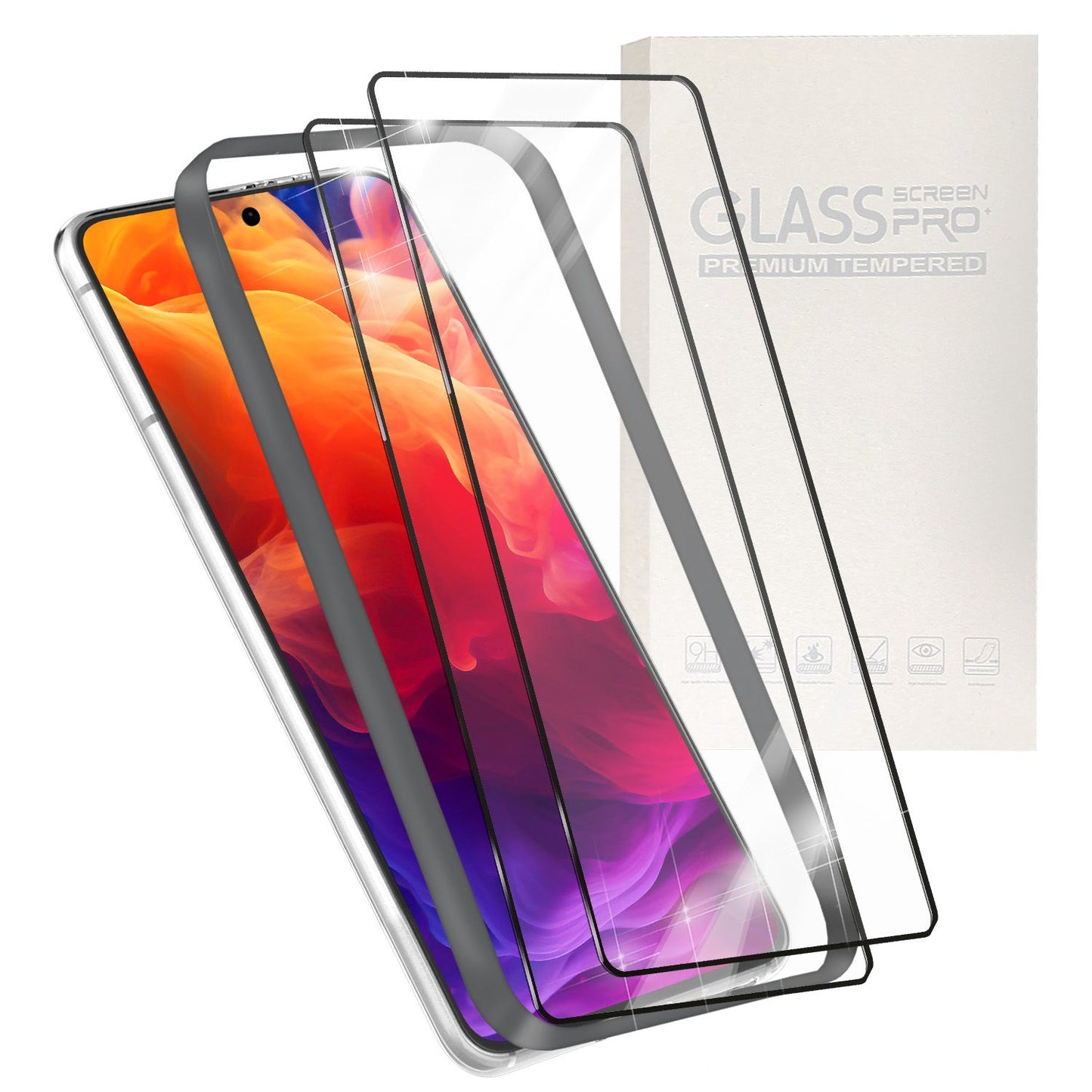 NALIA 2x Schutzglas für Samsung Galaxy S24 Plus – Montagerahmen & 9H Full-Screen – ARMORGLASSX PRO (Glasfolie Transparent & Case-Friendly) – Marke aus Berlin