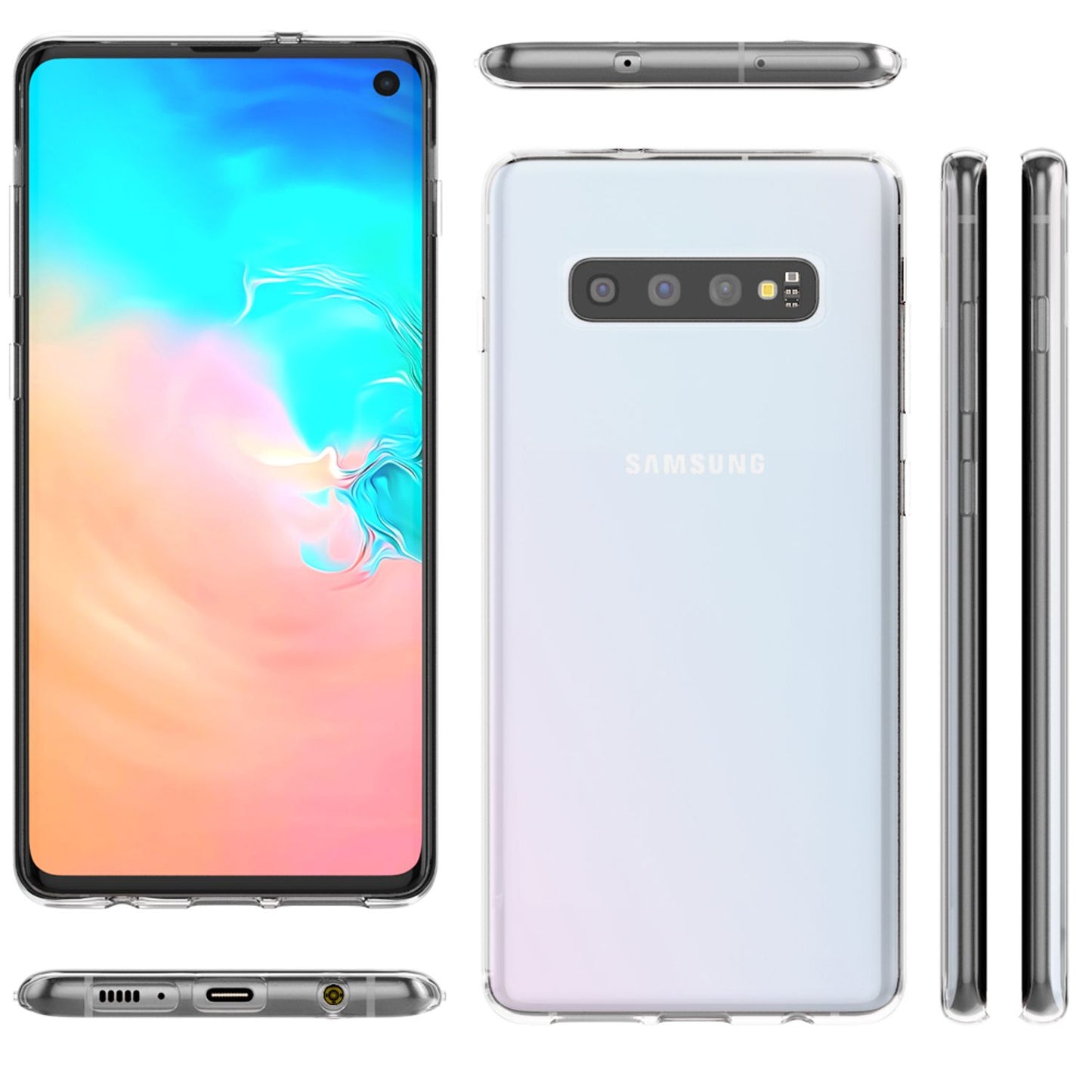 NALIA Handy Hülle für Samsung Galaxy S10, Slim Silikon Hülle Motiv Case Cover