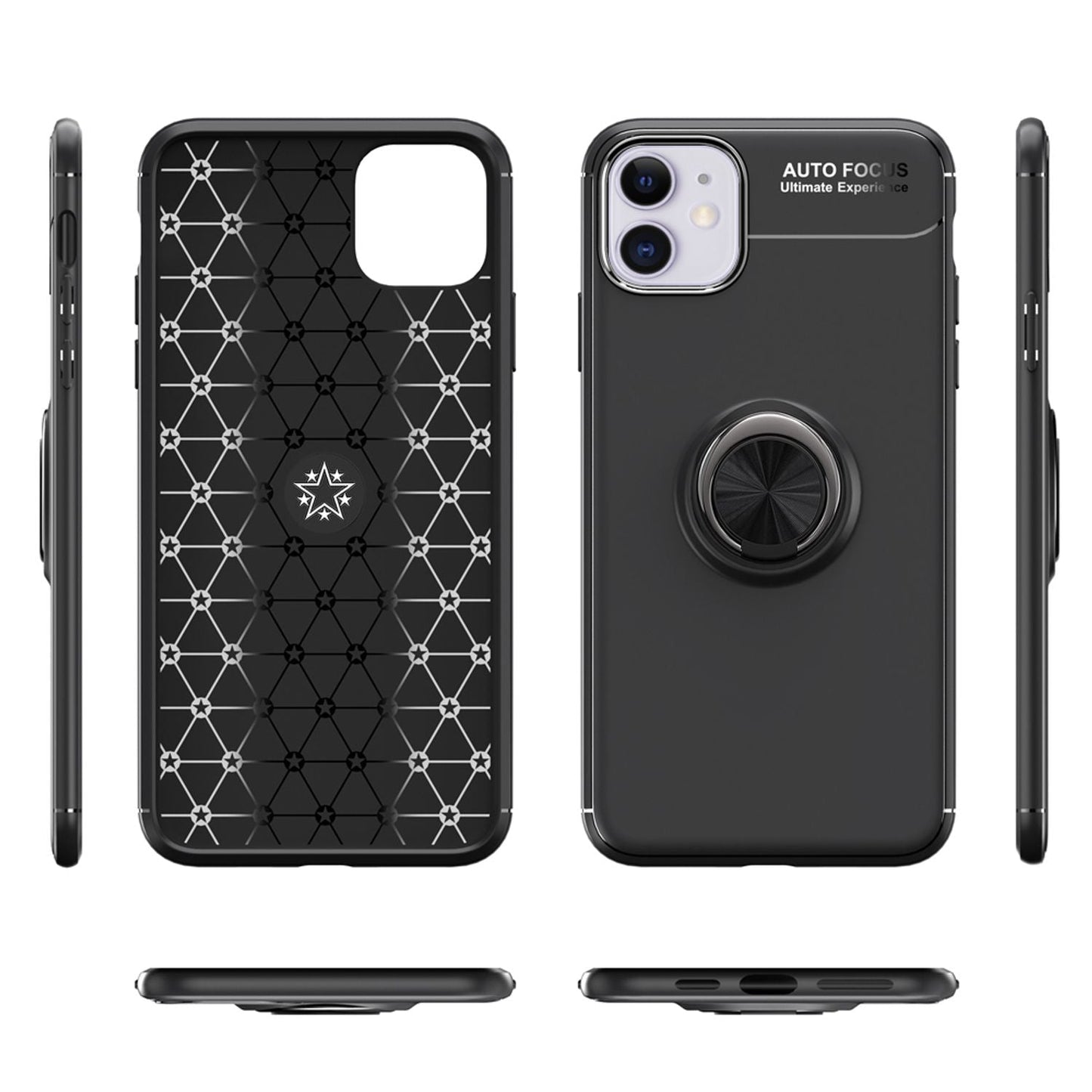 NALIA Ring Hülle kompatibel mit iPhone 11, Silikon Handyhülle mit 360 Grad Finger-Halter für magnetische KFZ-Halterung, Schutzhülle Cover Phone Case Handy-Tasche Etui Bumper