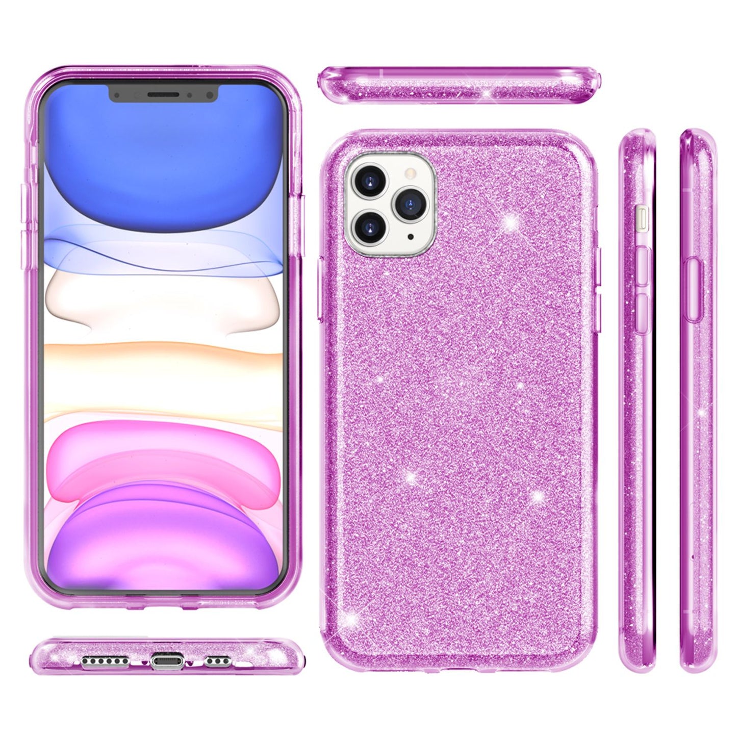 NALIA Glitzer Handyhülle kompatibel mit iPhone 11 Pro Max, Diamant Glitzer Handyhülle Bling