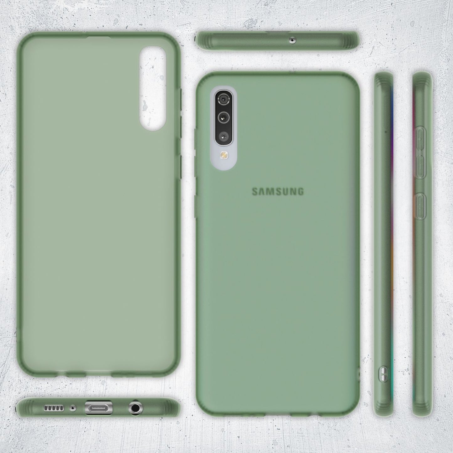 NALIA Silikonhülle kompatibel mit Samsung Galaxy A50 Hülle, Dünne Durchsichtige Handyhülle Ultra-Slim Phone Case Cover, Weiche TPU Gummi Schutzhülle Silikon Handy-Tasche Soft Bumper