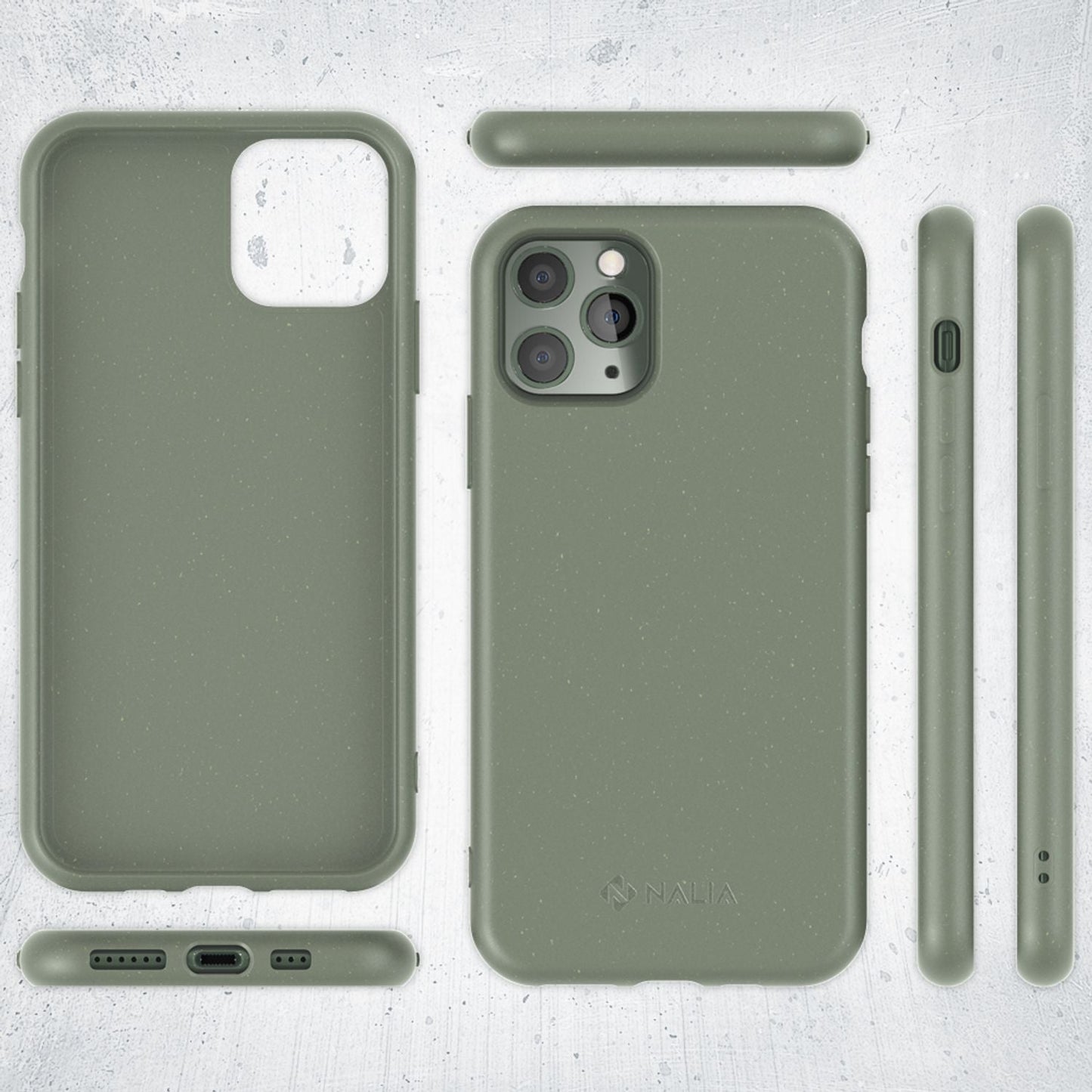 NALIA Handyhülle für iPhone 11 Pro – Weizenstroh Case (Pflanzenbasiert) – BIOVERA – Matt & Stoßfest (Vegan) – Marke aus Berlin