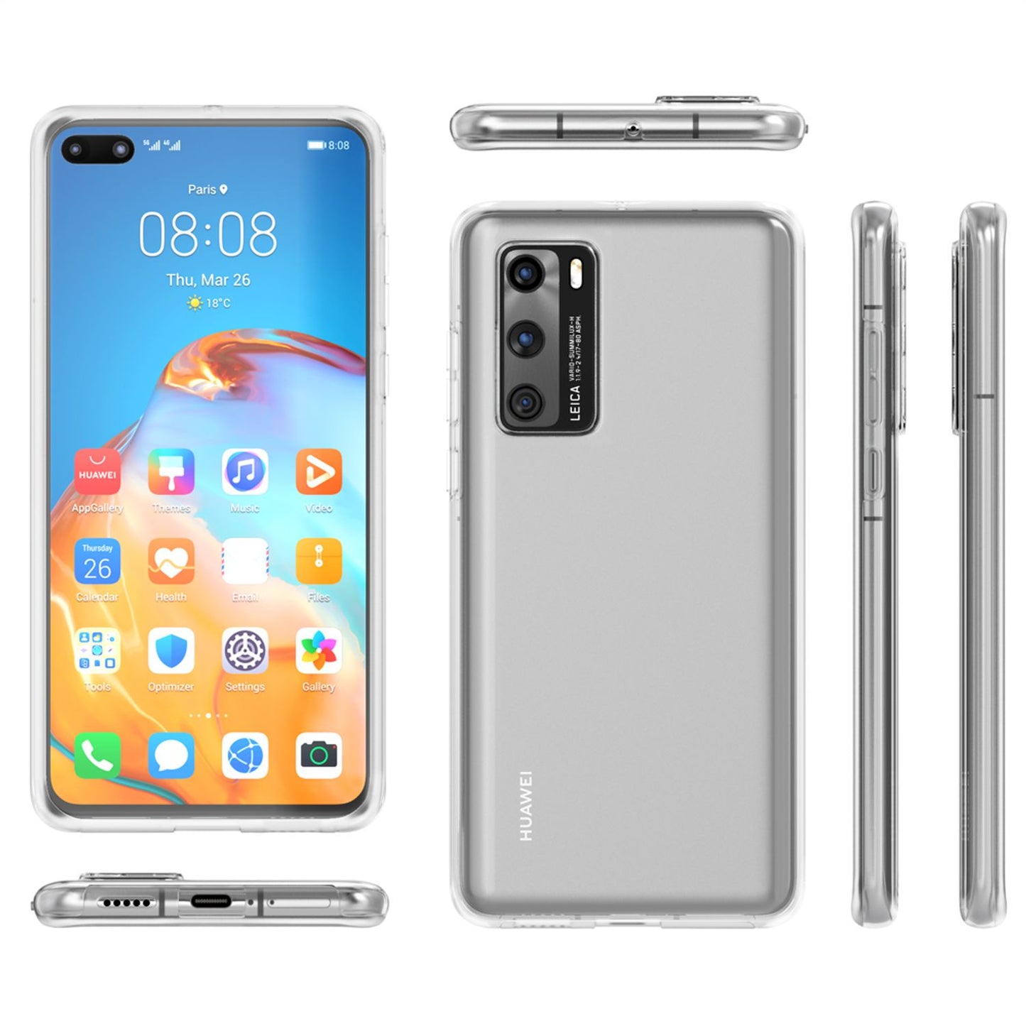 NALIA 360° Hülle für Huawei P40 – Vorne & Hinten Schutz – 360GUARD (Full-Body Case) – Marke aus Berlin