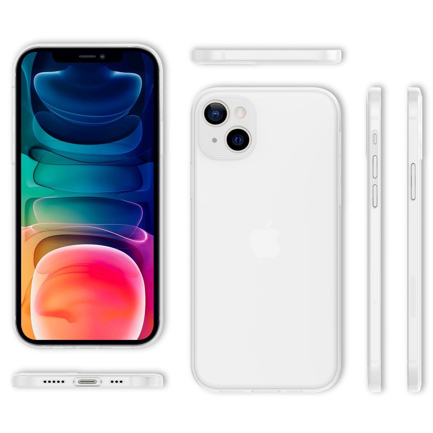NALIA Ultra Slim Hardcase für iPhone 13 – Matt-Transparent & 0.3mm Dünn – PHANTOM (Hauchdünnes Cover & Kamera-Vollschutz) – Marke aus Berlin
