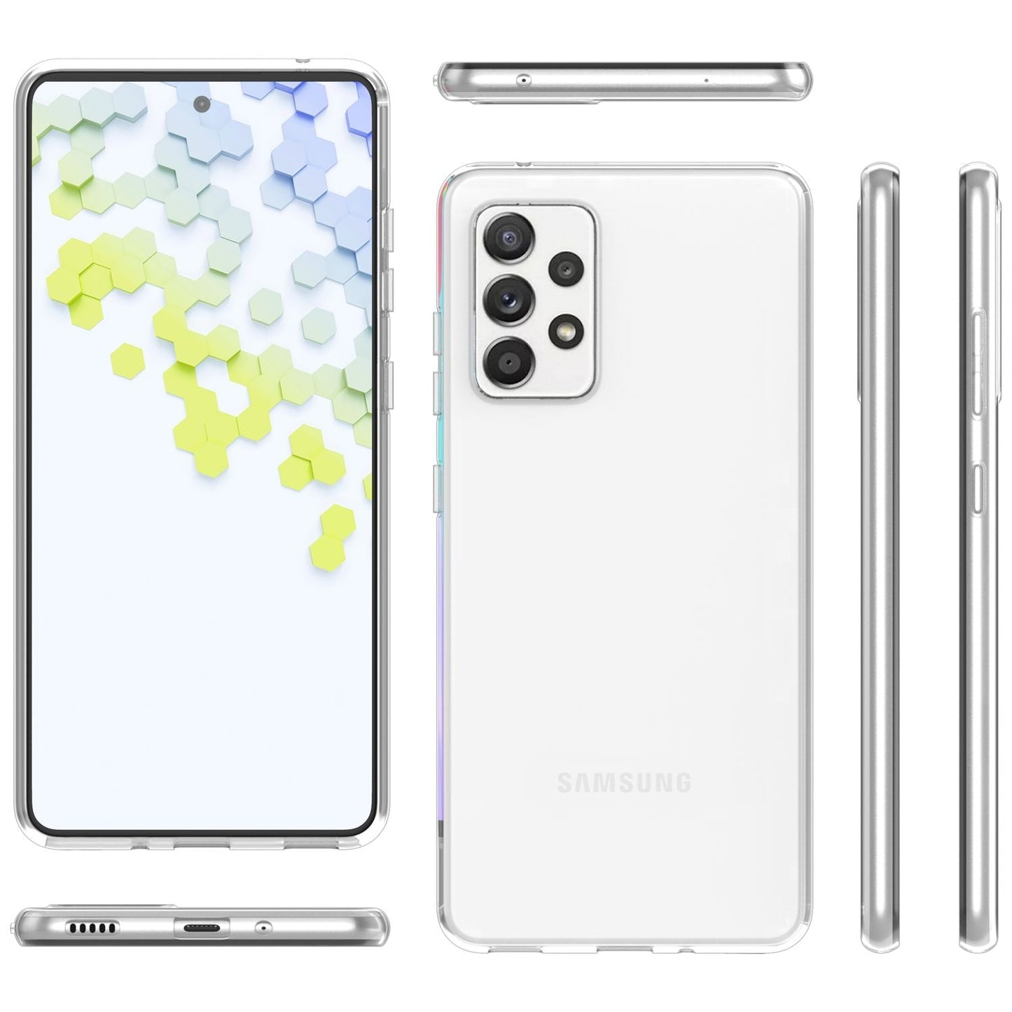 NALIA Transparente Silikonhülle für Samsung Galaxy A33 – Anti-Gelb & Rutschfest – GLAZE (Handyhülle Kristallklar, Schlank & Stoßfest) – Marke aus Berlin