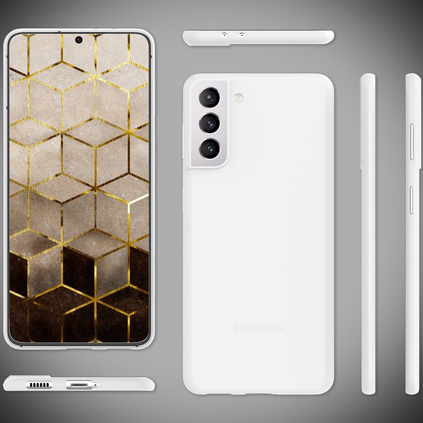 NALIA Ultra Slim Hardcase für Samsung Galaxy S22 – Matt & 0.3mm Dünn – PHANTOM (Hauchdünnes Cover & Kamera-Vollschutz) – Marke aus Berlin