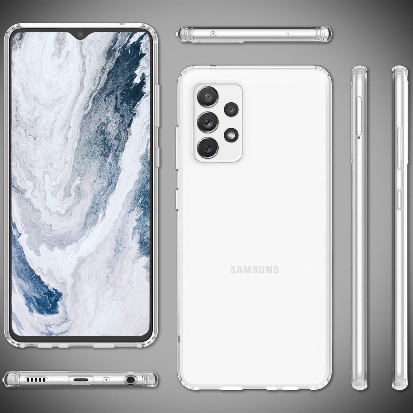 NALIA Transparente Hülle für Samsung Galaxy A13 4G – Harte Rückseite & Silikon Rand – IGNITE (Stoßfeste Handyhülle & Verstärkte Ecken) – Marke aus Berlin
