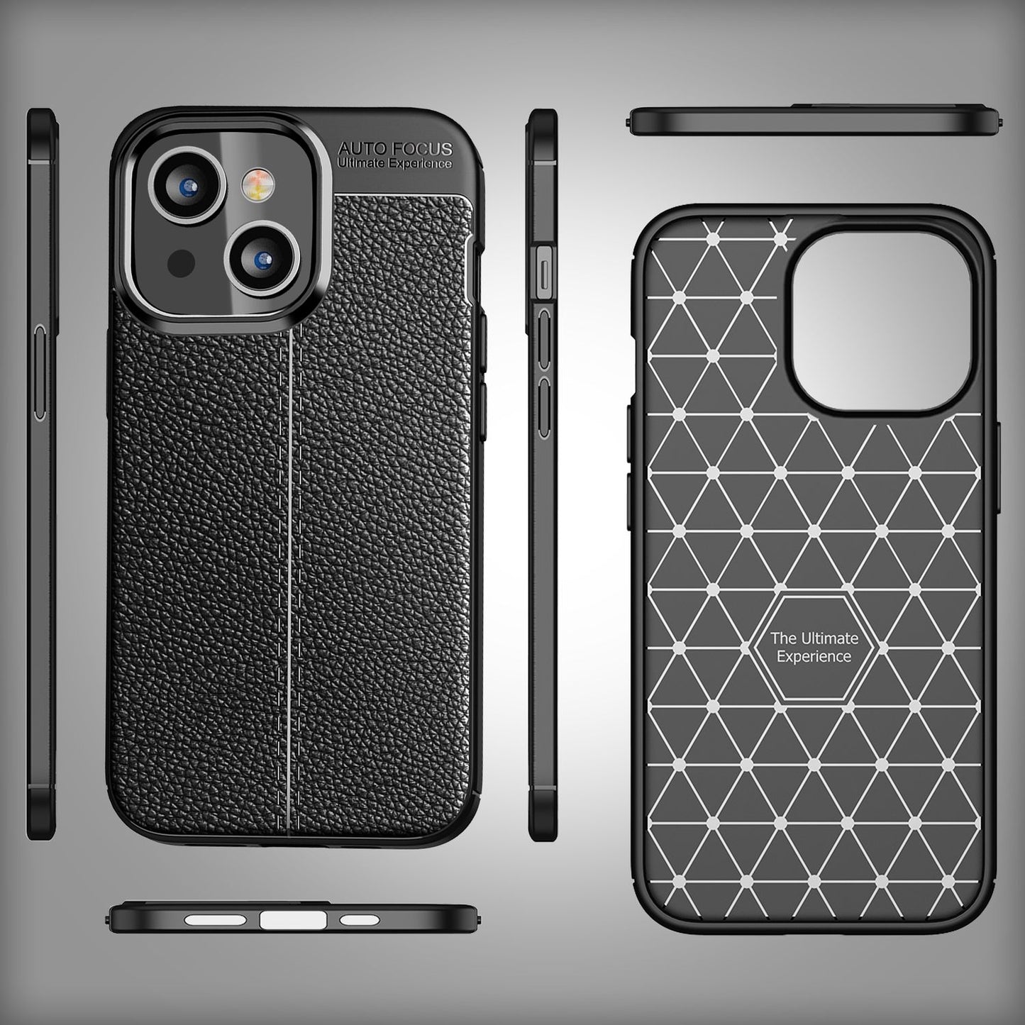NALIA Leder-Optik Silikon Case für iPhone 14 – Griffig & Matt – BARRON Handyhülle (Anti-Fingerprint, Stoßfest & Robust) – Marke aus Berlin