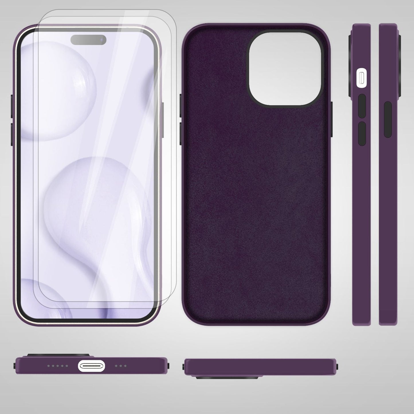 NALIA Magnet Silikonhülle für iPhone 14 Pro – MagSafe kompatibel & Liquid Silicone – SLIQ (Soft-Touch Schutz & Mikrofaser Innen) – Marke aus Berlin