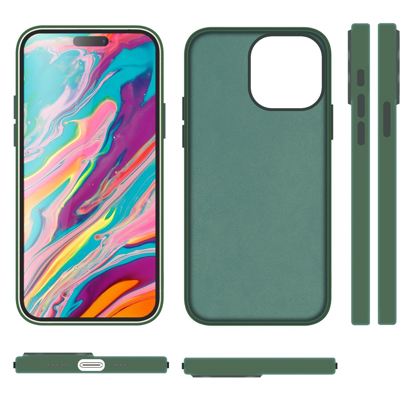 NALIA Magnet Silikonhülle für iPhone 15 Pro – MagSafe kompatibel & Liquid Silicone – SLIQ (Soft-Touch Schutz & Mikrofaser Innen) – Marke aus Berlin