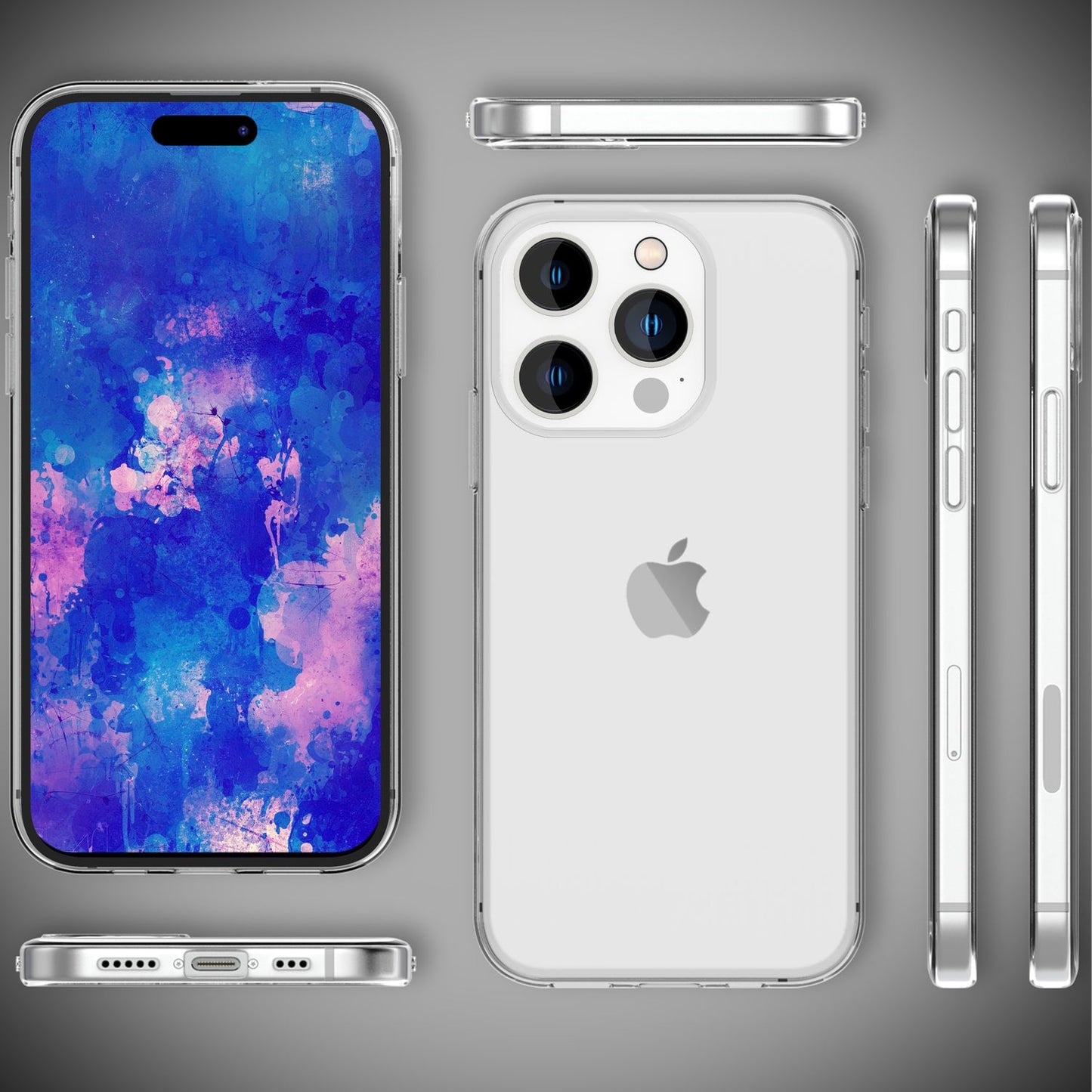 NALIA Transparente Silikonhülle für iPhone 15 Pro – Anti-Gelb & Rutschfest – GLAZE (Handyhülle Kristallklar, Schlank & Stoßfest) – Marke aus Berlin
