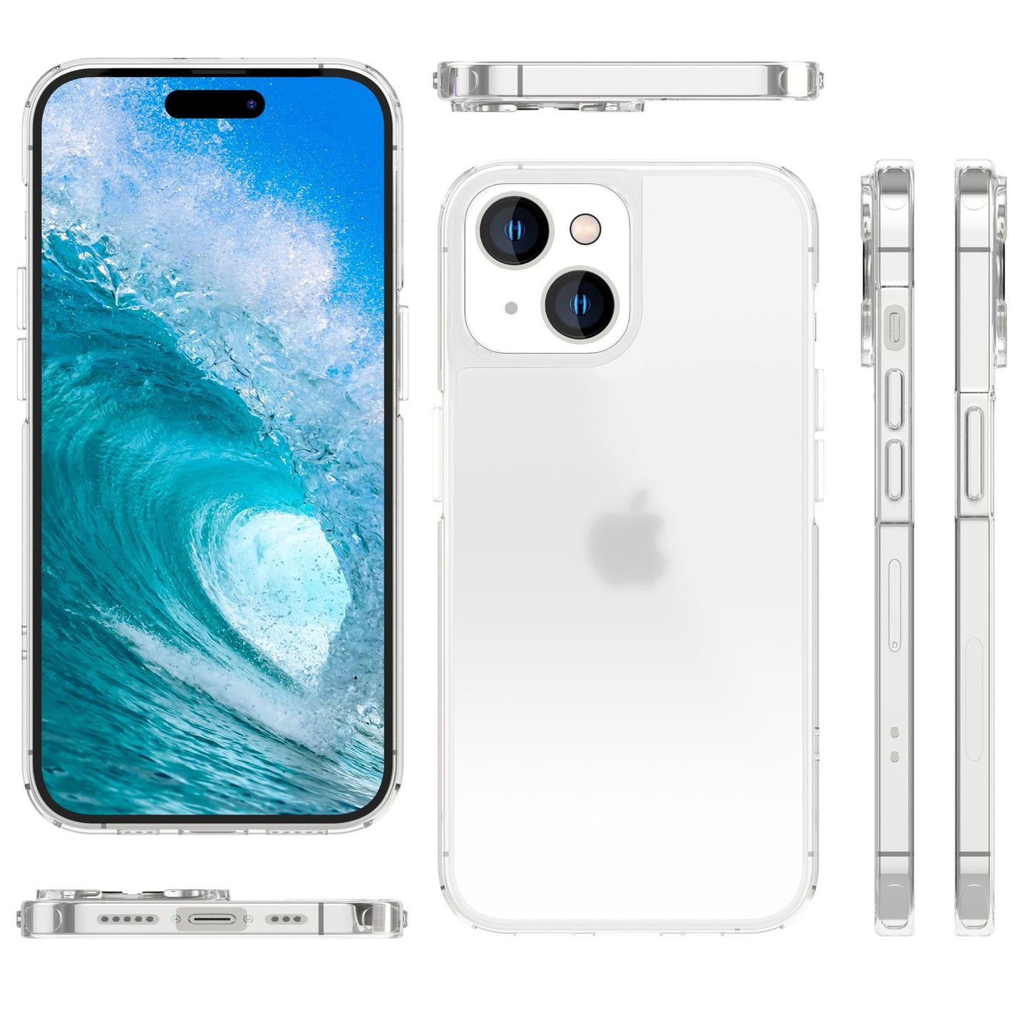 NALIA Matt-Transparentes Case für iPhone 15 Plus – Milchglas-Optik & Anti-Fingerprint – NYTE (Stoßfest, Harte Rückseite & Silikon Bumper) – Marke aus Berlin