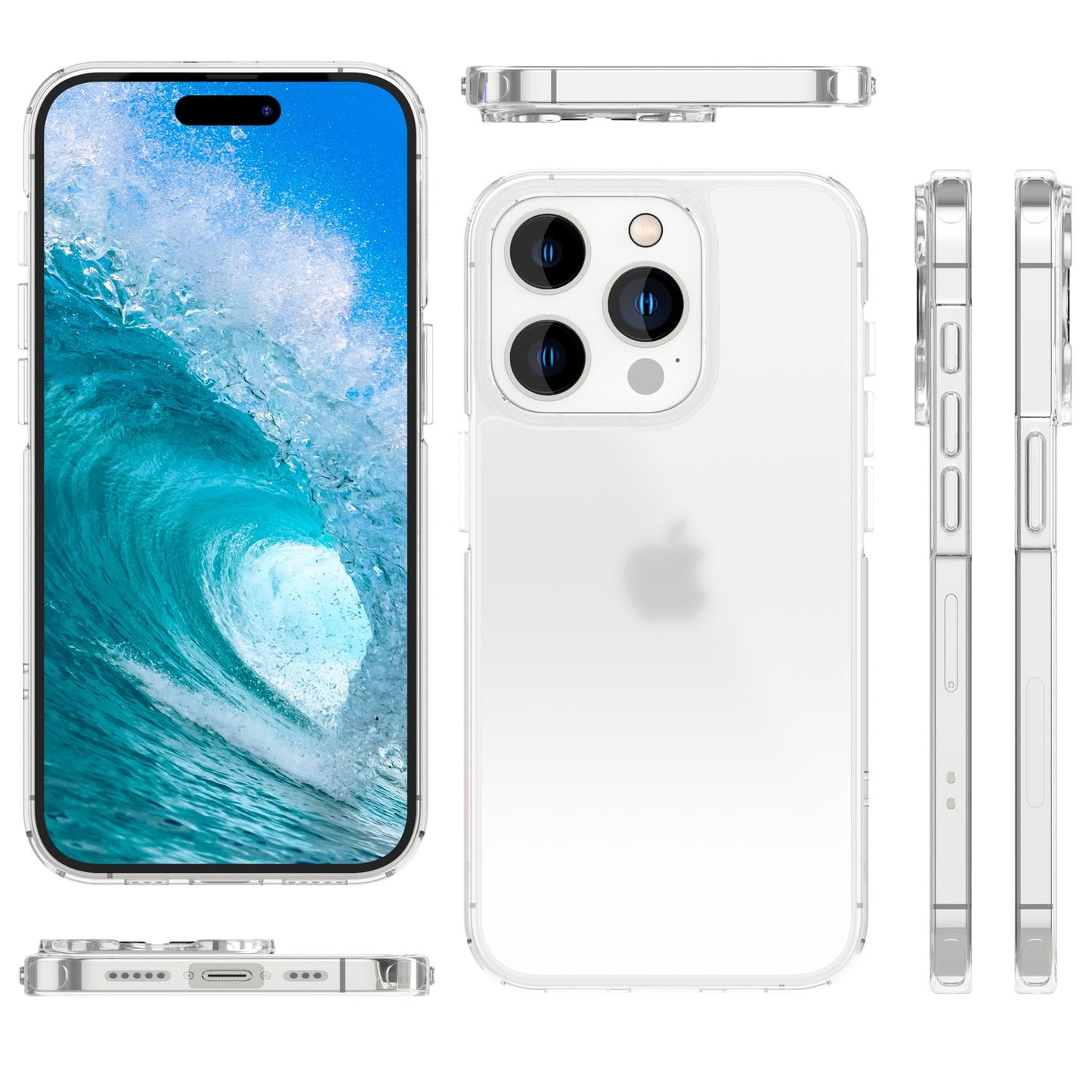 NALIA Matt-Transparentes Case für iPhone 15 Pro Max – Milchglas-Optik & Anti-Fingerprint – NYTE (Stoßfest, Harte Rückseite & Silikon Bumper) – Marke aus Berlin