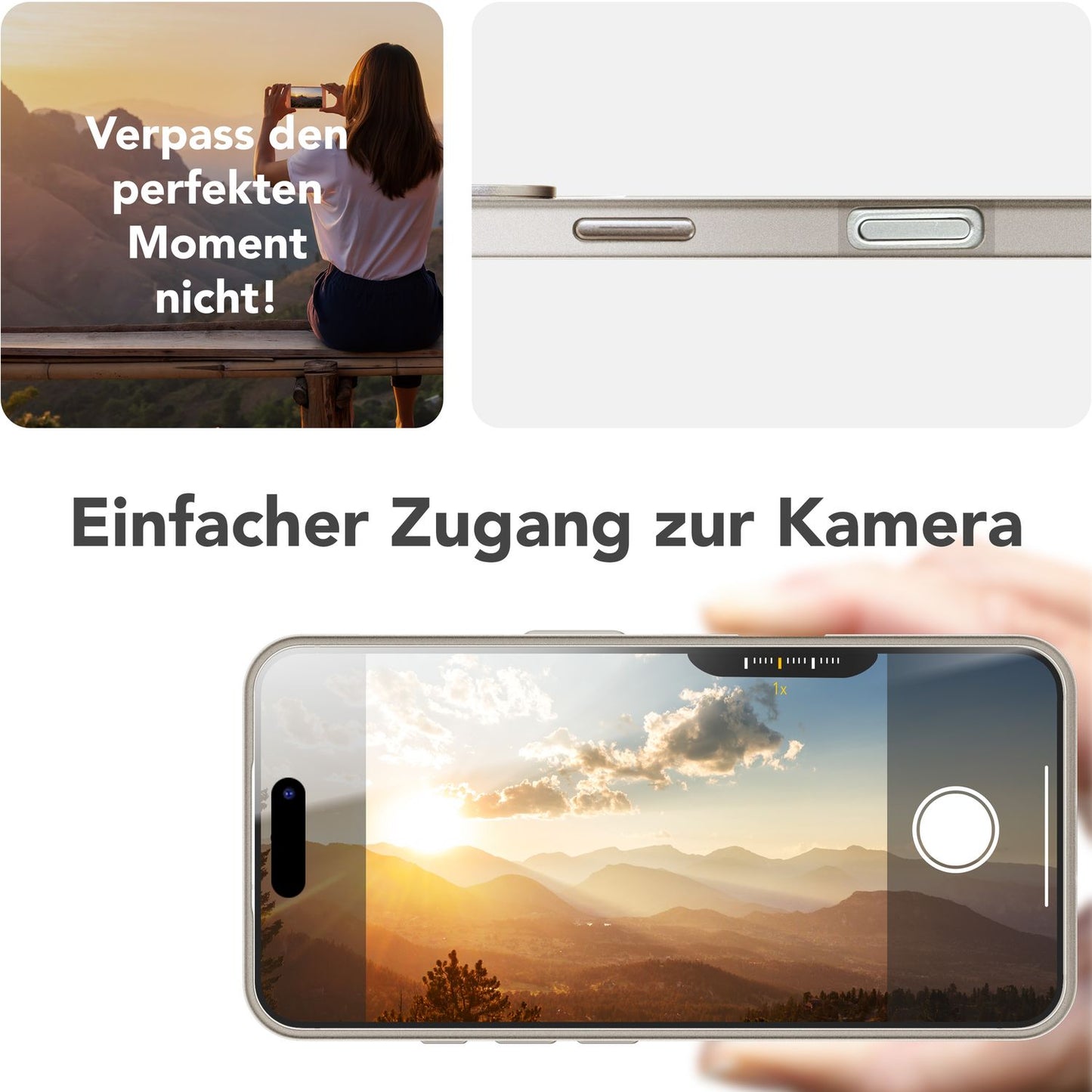 NALIA Magnet Hardcase für iPhone 16 Pro – Faltbarer Kamera-Stand – OVERLAND (Schutzhülle Matt & MagSafe Kompatibel) – Marke aus Berlin