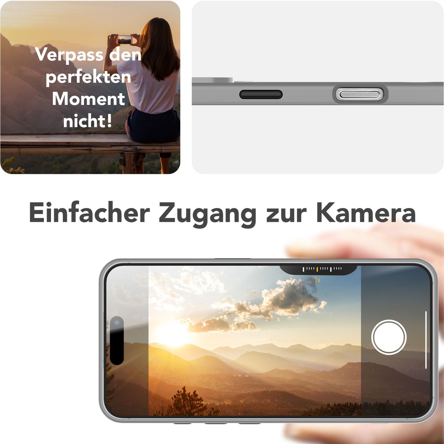 NALIA Magnet-Case für iPhone 16 Pro – Klappständer & Kameraschutz – TRITON (Matt-Transparent & Hybrid-Schutz) – Marke aus Berlin