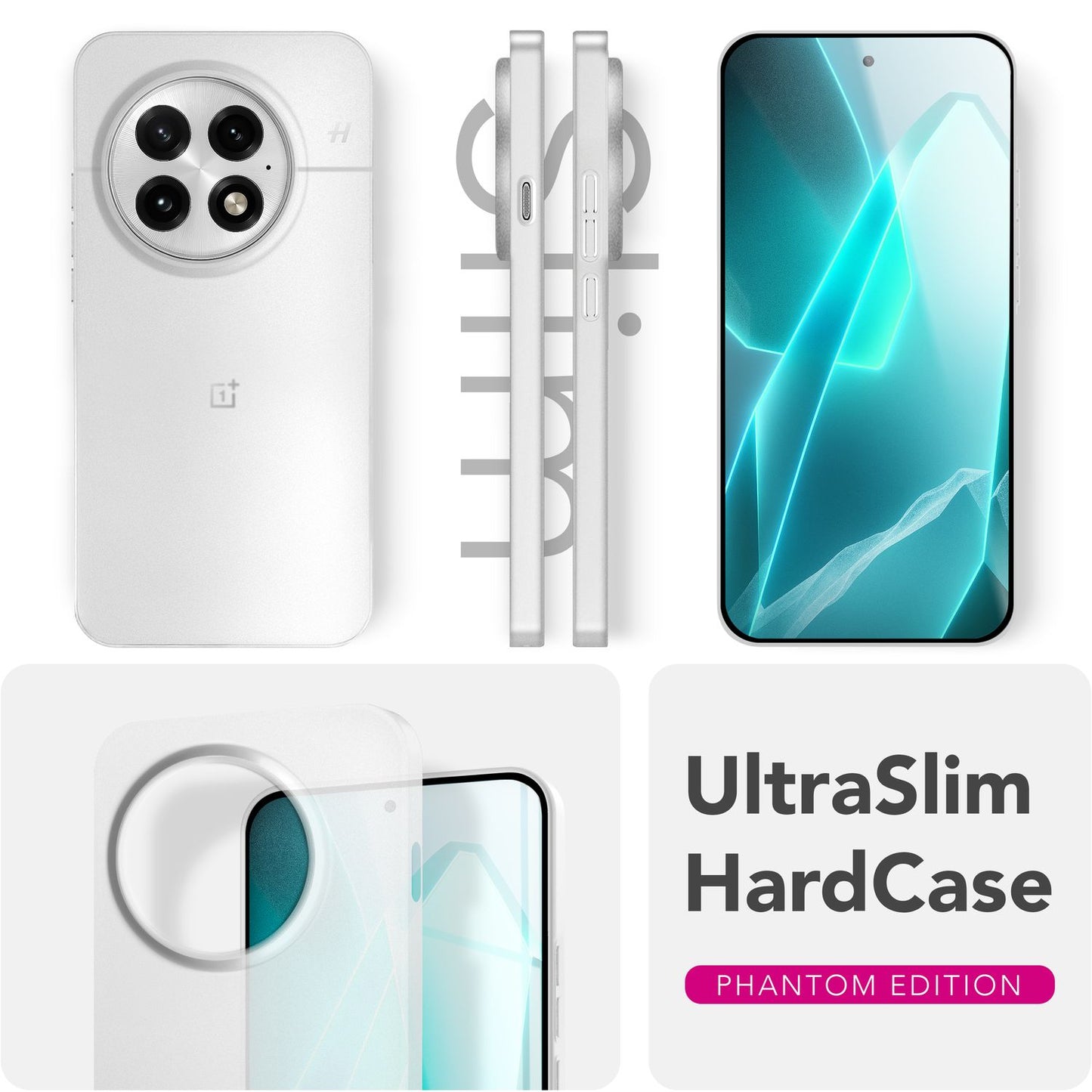 NALIA Ultra Slim Hardcase für OnePlus 13 – Matt & 0.3mm Dünn – PHANTOM (Hauchdünnes Cover & Kamera-Vollschutz) – Marke aus Berlin