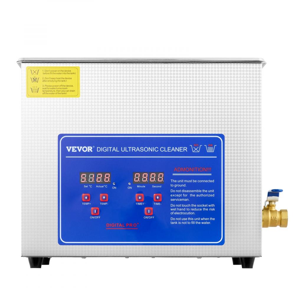 Ultrasonic cleaner 6L - stainless steel - with heating
