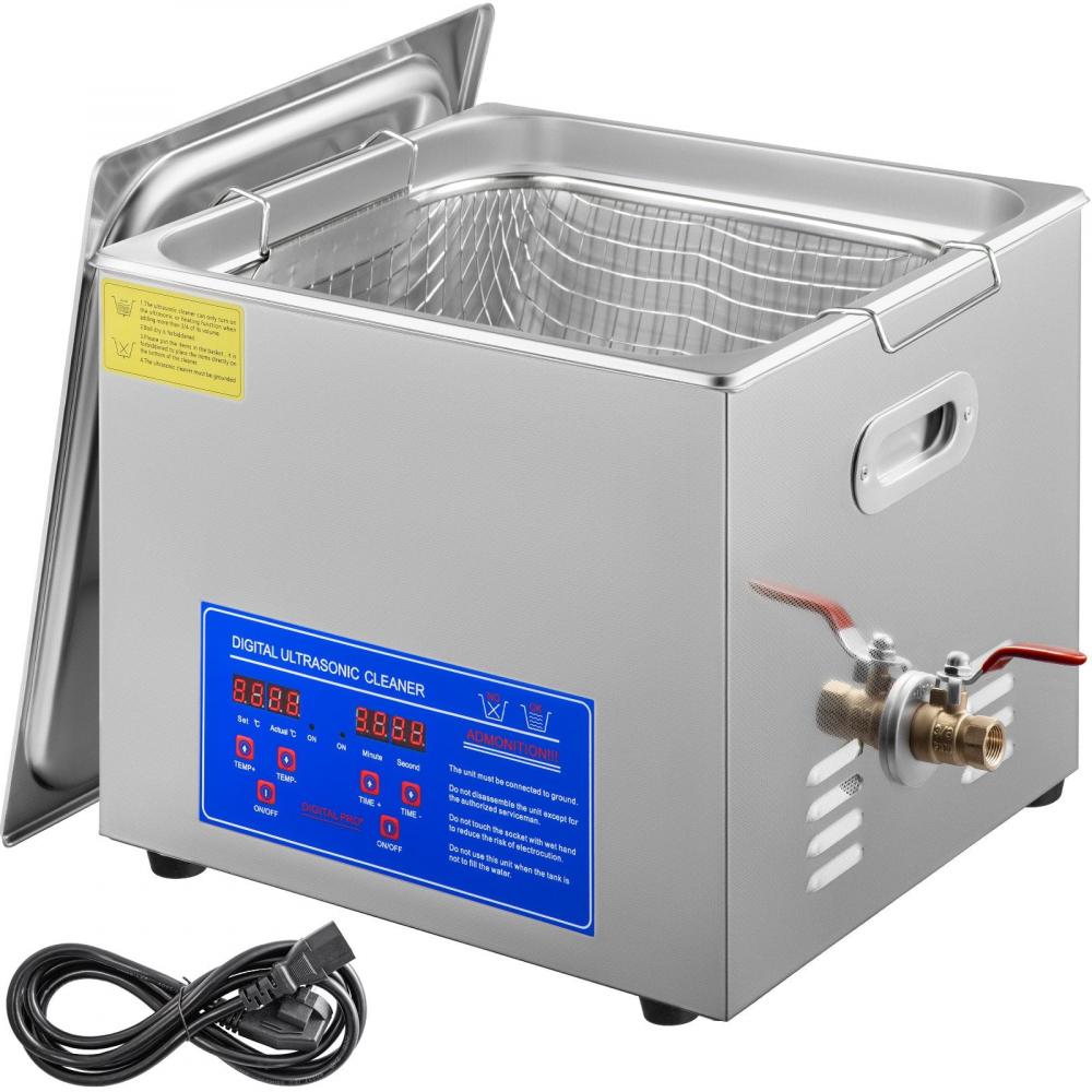 Ultrasonic cleaner 15L - stainless steel with heating