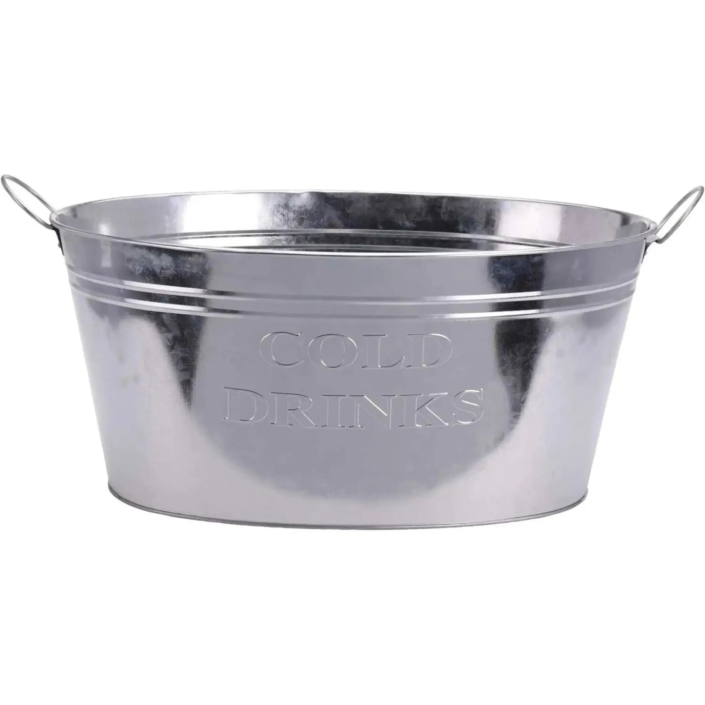 Getränkekühler Zink Wanne Oval 24 Liter Eiseimer Sektkühler Eiskübel 50x23 cm