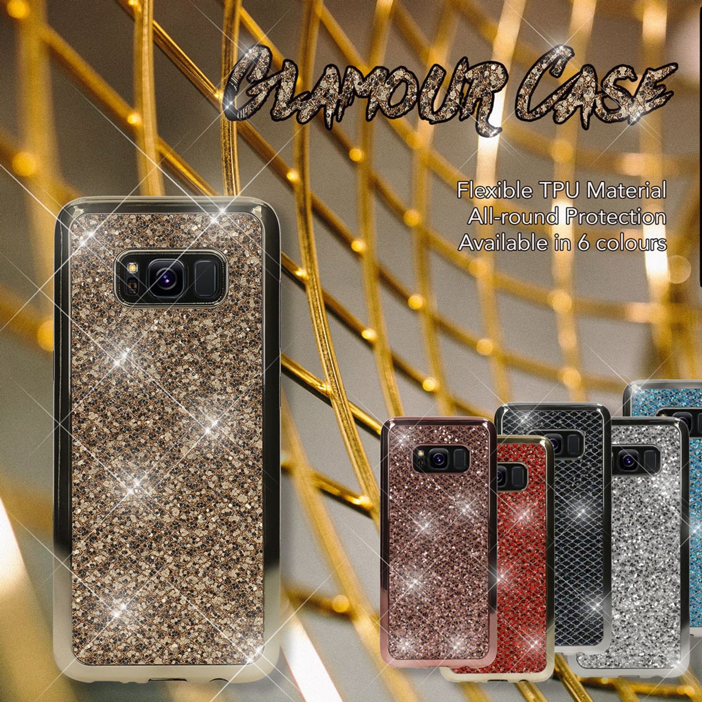 NALIA Handyhülle kompatibel mit Samsung Galaxy S8 Plus, Glitzer Slim Silikon-Case Back-Cover Schutzhülle, Glitter Sparkle Handy-Tasche Bumper, Dünne Bling Strass Smart-Phone Hülle