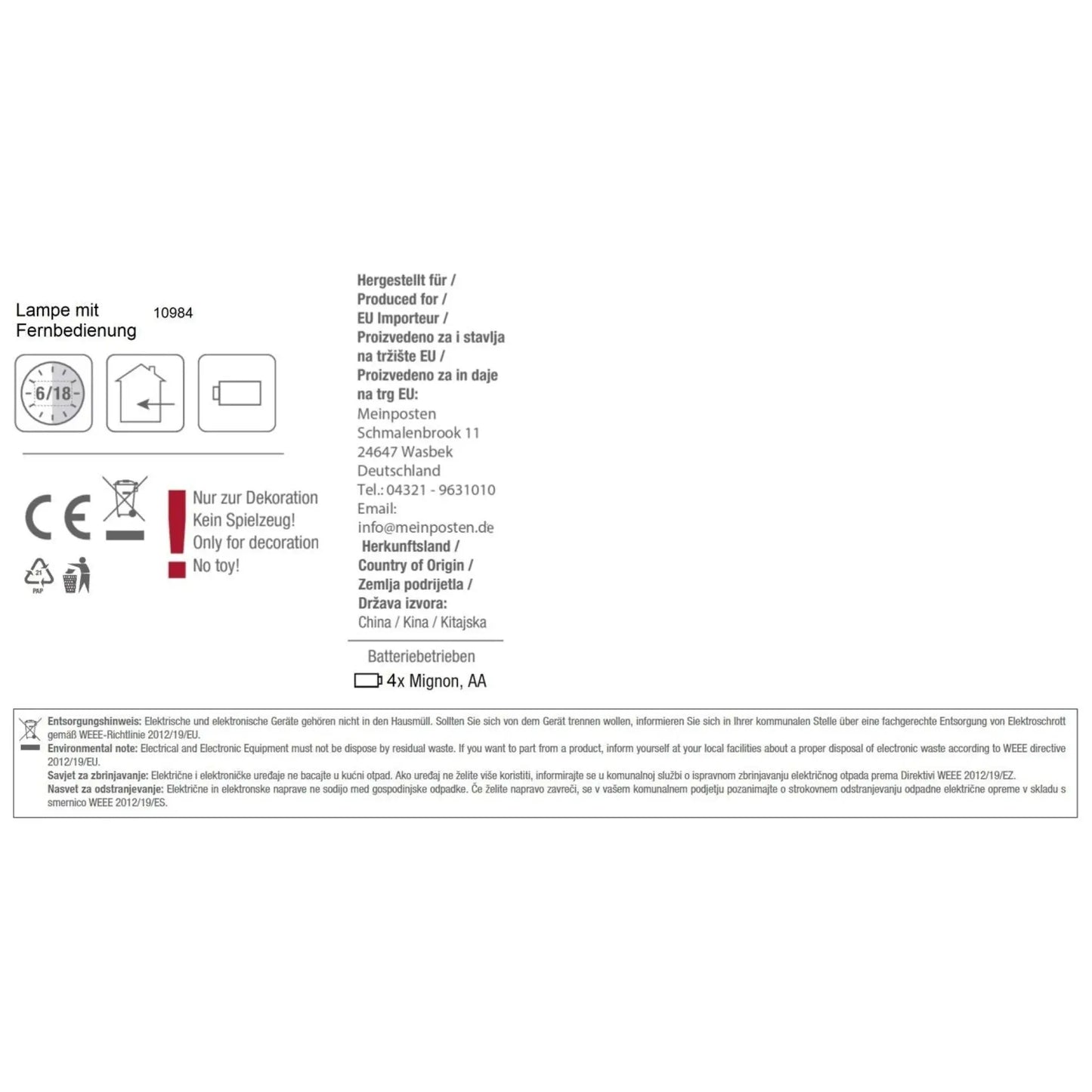 Hängelampe LED Braun Seil Macrame Hängeleuchte Timer Fernbedienung Ø15cm Lampe
