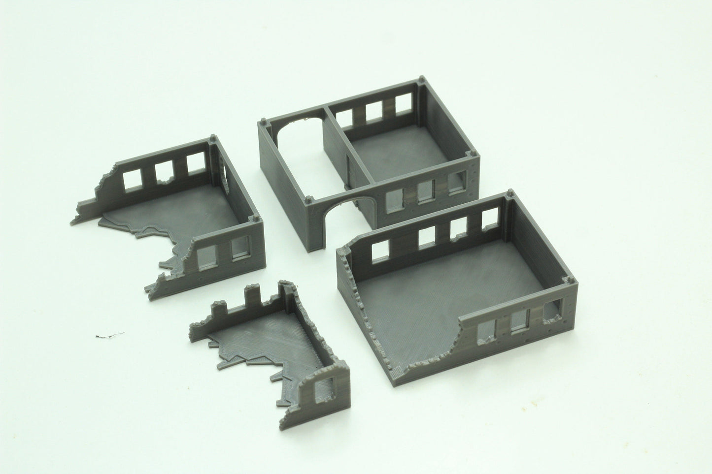 Stalingrad Ruined Residentials SRH MST2 - Tabletop Wargaming WW2 Terrain | Miniature 3D Printed Model | Flames of War & Bolt Action