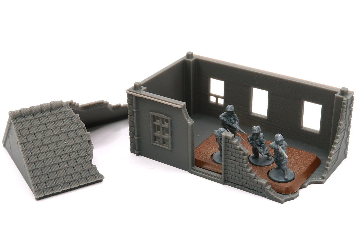 Normandy French Village Set (VOLUME 1 - Destroyed) 3D Printed Tabletop Wargaming Terrain for Miniature Games like Bolt Action, Flames of War