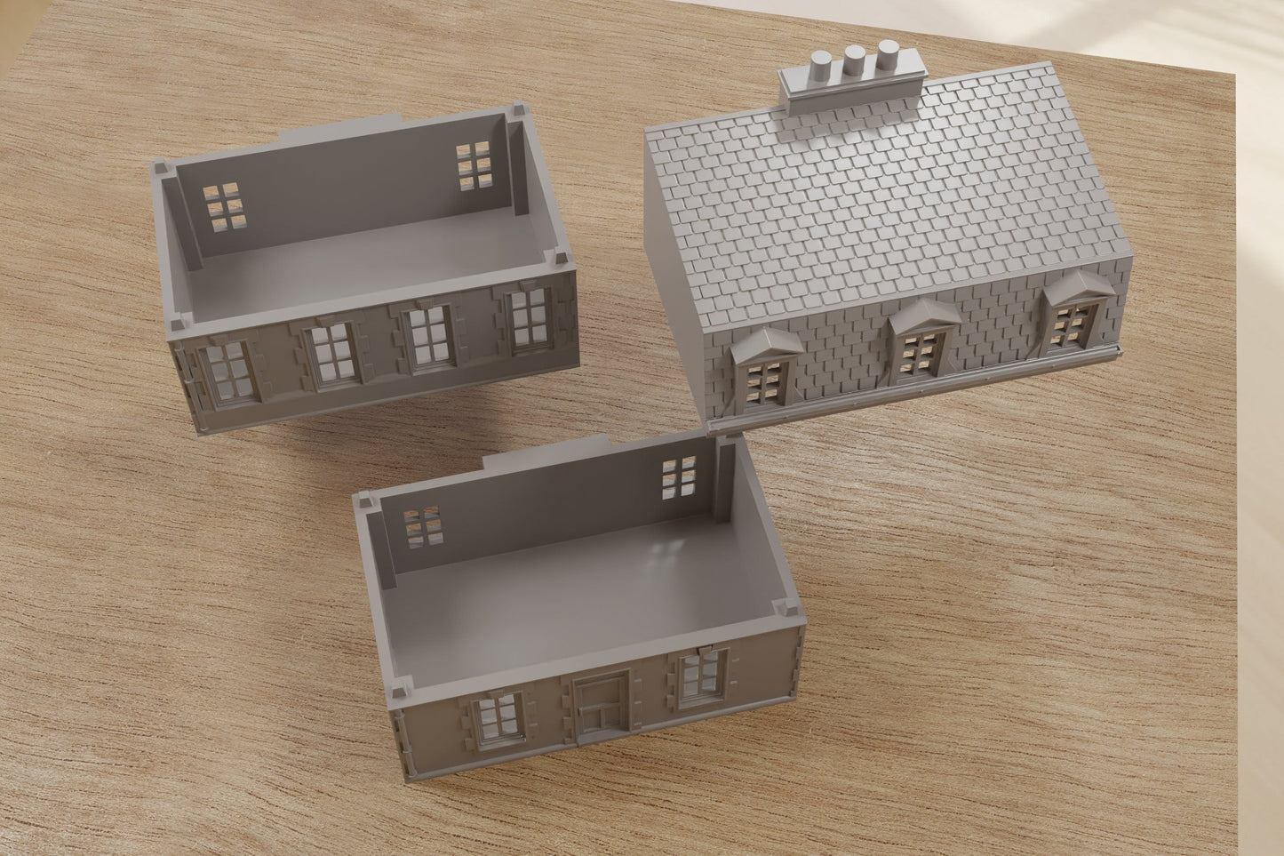 Normandy French Cottage DS T8 - 3D Printed Tabletop Wargaming Terrain for Miniature Games like Bolt Action, Flames of War