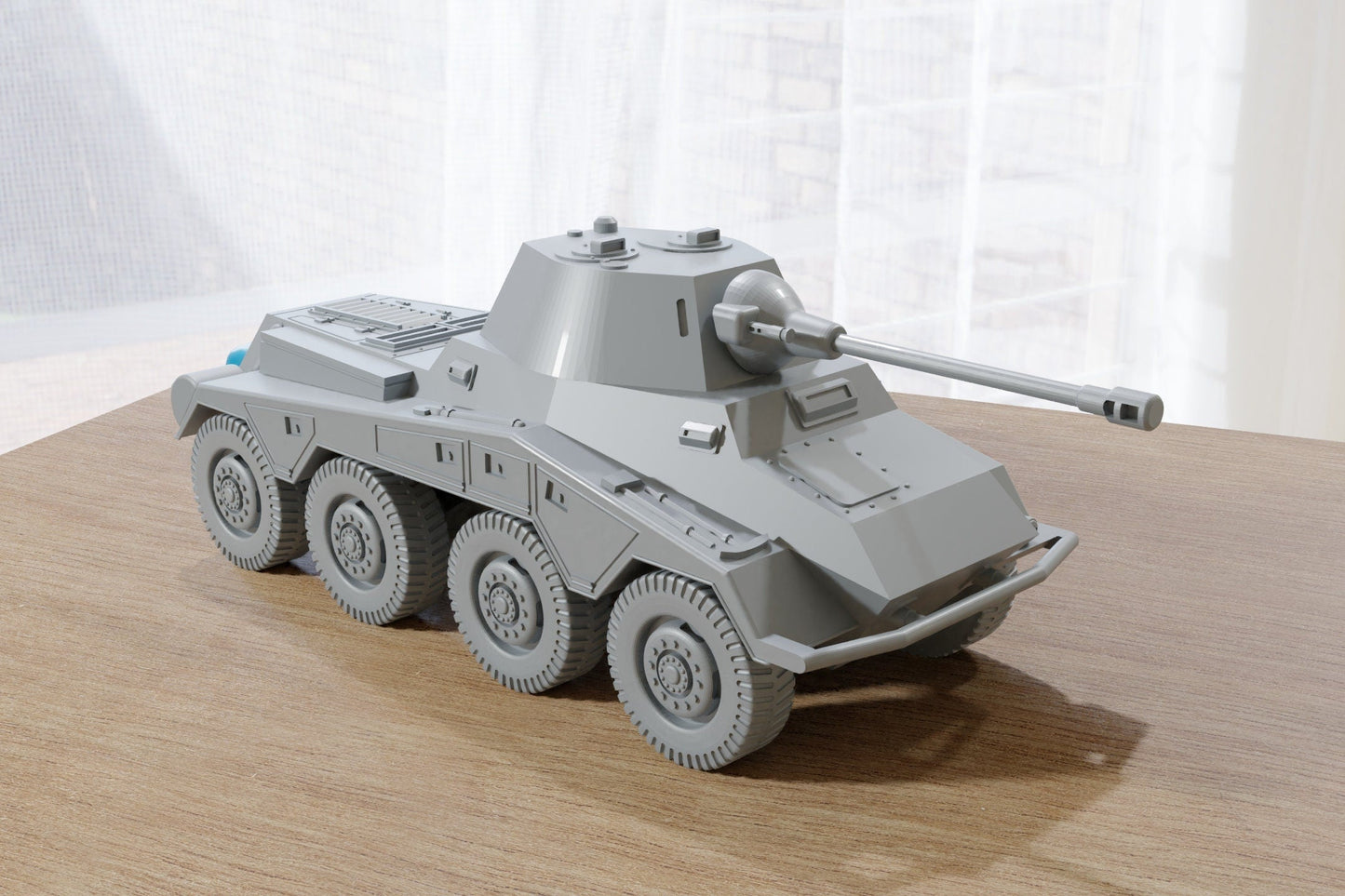 SD.KFZ 234/2 - 50mm Turret WW2 German Armored Car - 3D Resin Printed 28mm / 20mm / 15mm Miniature Tabletop Wargaming Vehicle