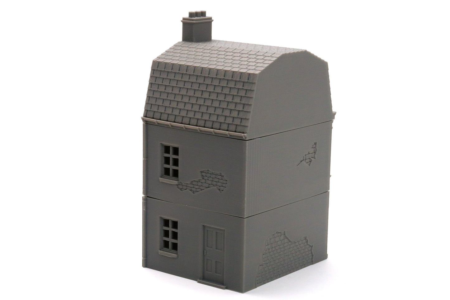 French Row House DS T4 - Tabletop Wargaming WW2 Terrain | Miniature 3D Printed Model | Flames of War & Bolt Action