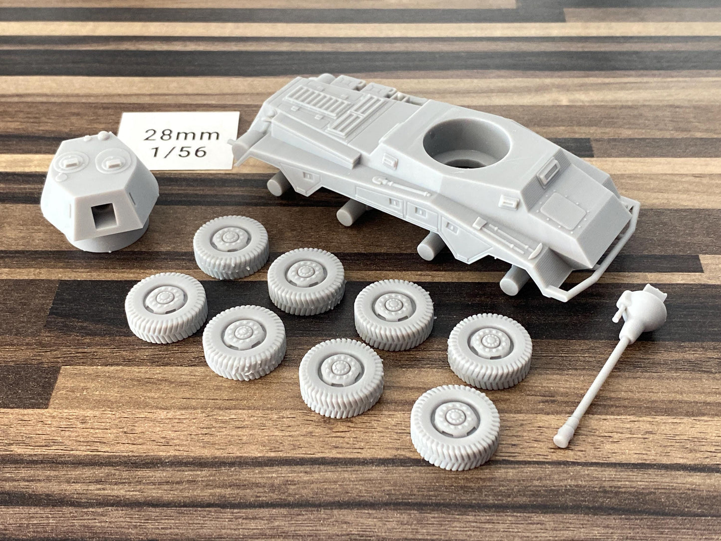 SD.KFZ 234/2 - 50mm Turret WW2 German Armored Car - 3D Resin Printed 28mm / 20mm / 15mm Miniature Tabletop Wargaming Vehicle