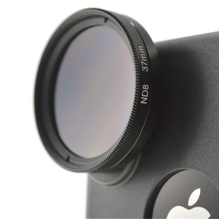 SYSTEM-S Neutraldichtefilter Graufilter ND-Filter ND8 37mm Linse Objektiv für iPhone X