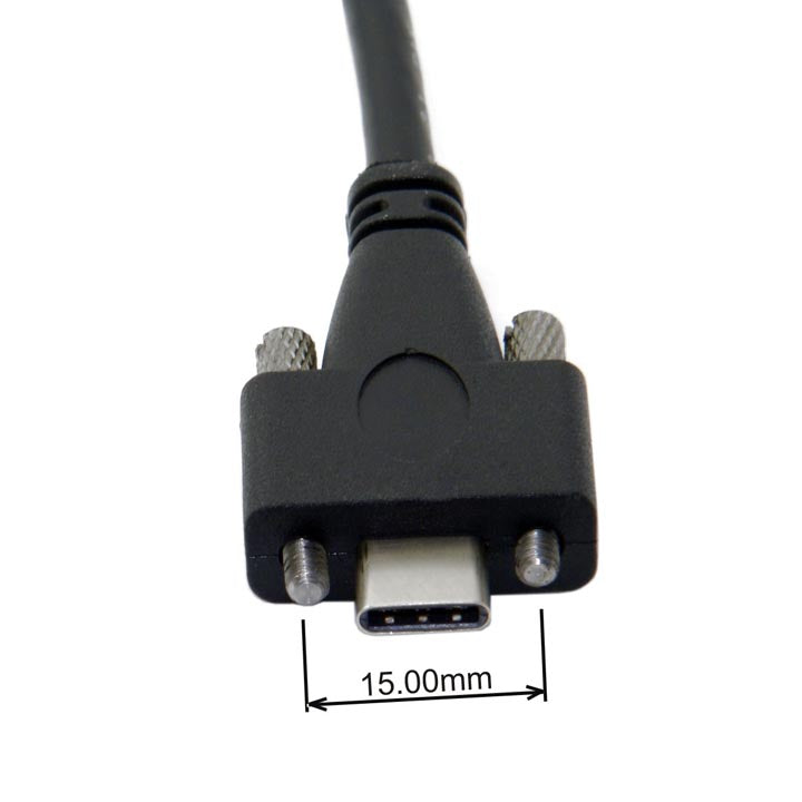 SYSTEM-S USB 3.1 cable 3 m Type C male to 3.0 Type A male screw in black