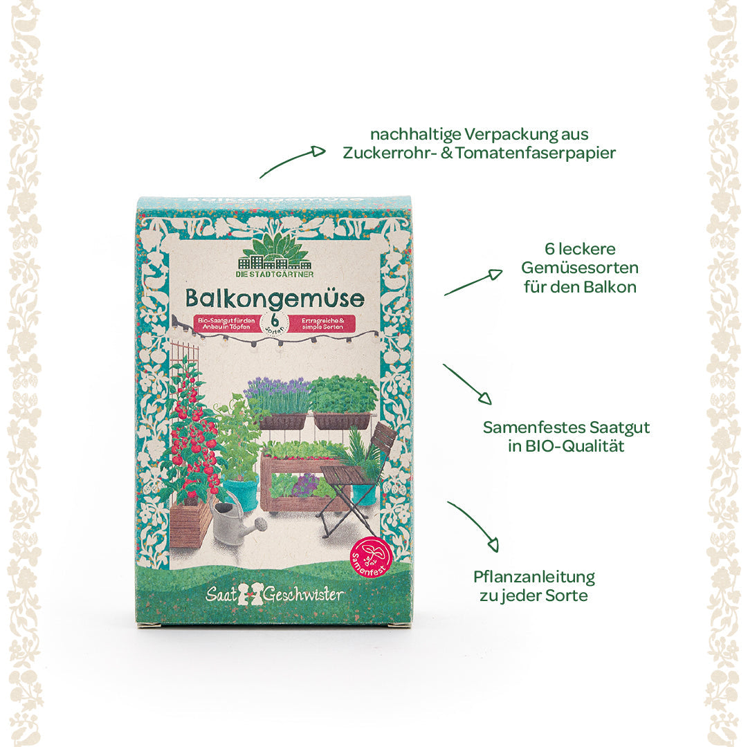 Organic seed set "Balcony vegetables"