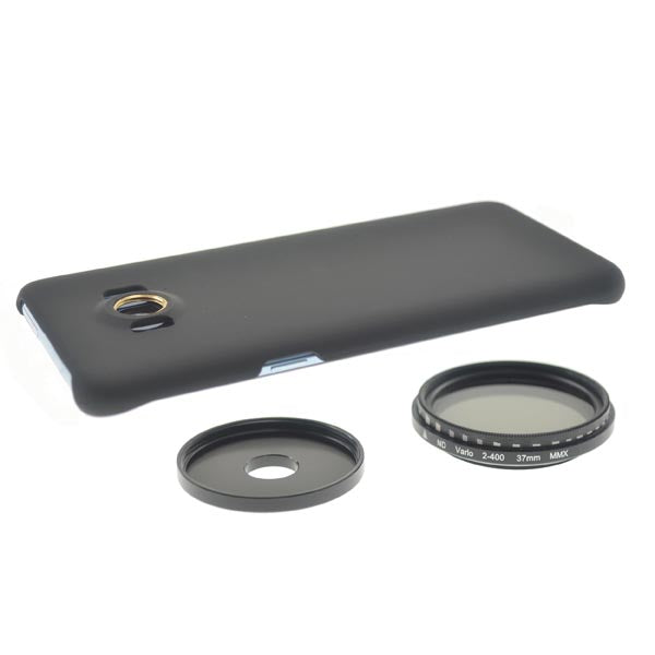 SYSTEM-S ND Filter 37 mm Neutral Density Filter Gray Filter Adjustable Case for Galaxy S8+