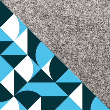 Sleeve for MacBook Pro M3 16.2 | Made of felt and organic cotton | Light gray - Shapes | Model "LET"