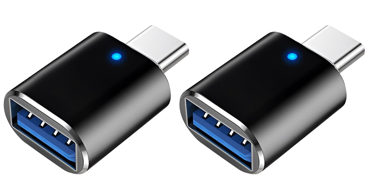2 Pieces USB-C Male to USB-A Female USB Adapter USB 3.0 OTG