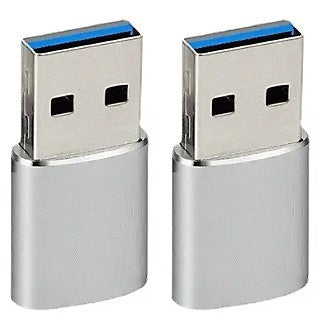 2 Pieces USB-A Male to USB-C Female USB Adapter USB 3.0 OTG
