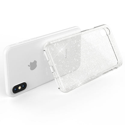 NALIA Handyhülle kompatibel mit iPhone XS Max, Glitzer Ultra-Slim Silikonhülle Case Backcover Schutzhülle, Glitter Sparkle Handy-Tasche Bumper Cover, Dünnes Bling Strass Etui Hülle