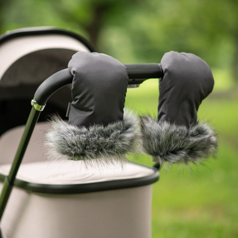 Hand warmers with fur for strollers – stylish, warm &amp; water-repellent