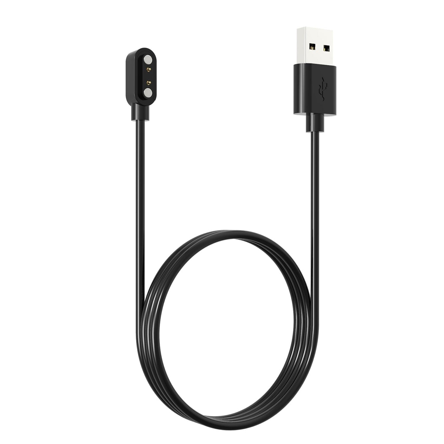 SYSTEM-S USB 2.0 Kabel 100 cm Ladekabel für Realme Watch 3 Smartwach in Schwarz