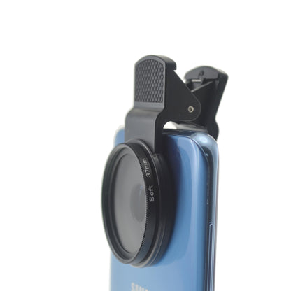 SYSTEM-S Soft Filter 37 mm thread softening with clip in black for smartphone 