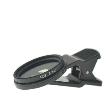 SYSTEM-S ND2 Filter 37 mm Neutraldichtefilter Graufilter mit Clip für Smartphone