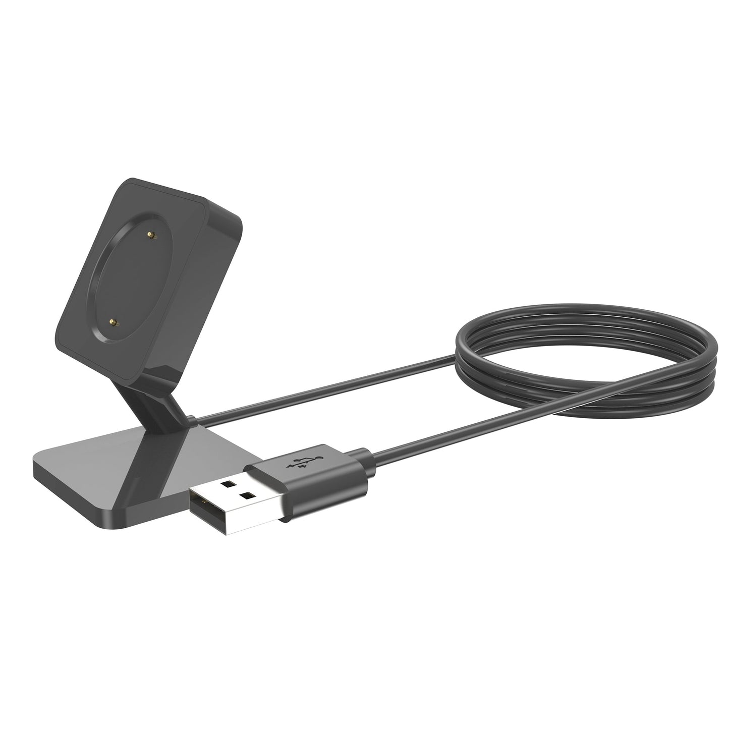 SYSTEM-S USB 2.0 Kabel 100 cm Ladestation für Amazfit GTR 4 3 GTS 4 3 Smartwatch Schwarz