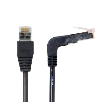 SYSTEM-S LAN cable 0.5 m RJ45 connector Ethernet cable network cable angle in black