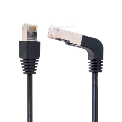 SYSTEM-S LAN cable 0.5 m RJ45 connector Ethernet cable network cable angle in black