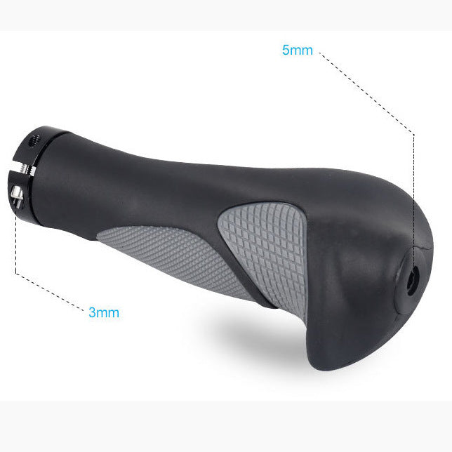 SYSTEM-S Fahrrad Griff 2x ergonomisch mit Doppel Lock in Schwarz