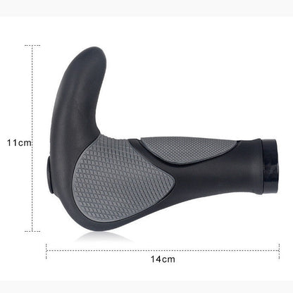 SYSTEM-S Fahrrad Griff 2x ergonomisch mit Doppel Lock in Schwarz