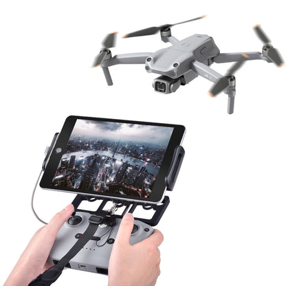 SYSTEM-S Tablet Mount with Bag Strap for Drone Remote Control in Black